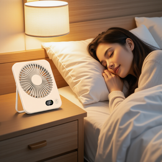 HL-F10Desk Fan High Airflow Mini Desk Fan 180 Degree Foldable Ultra Slim Portable USB Rechargeable Battery Usb-c Fan for Home Office Travel